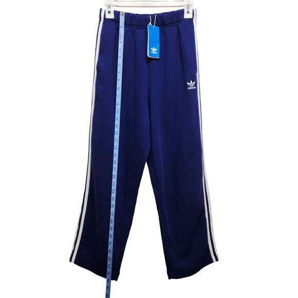 Adidas Originals Blue Track Pants With White Stripes Unisex Size 4 us S - Picture 5 of 10